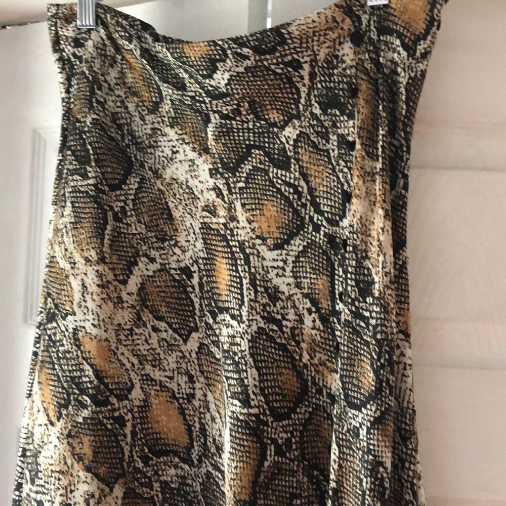 Zara Satin midi skirt
